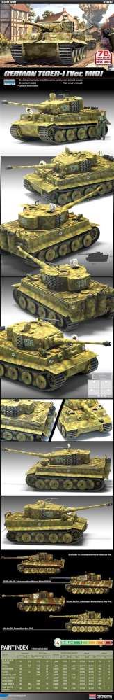 Academy Plastic Kits 1:35 Scale Normandy 70th Anniversary Tiger I Mid