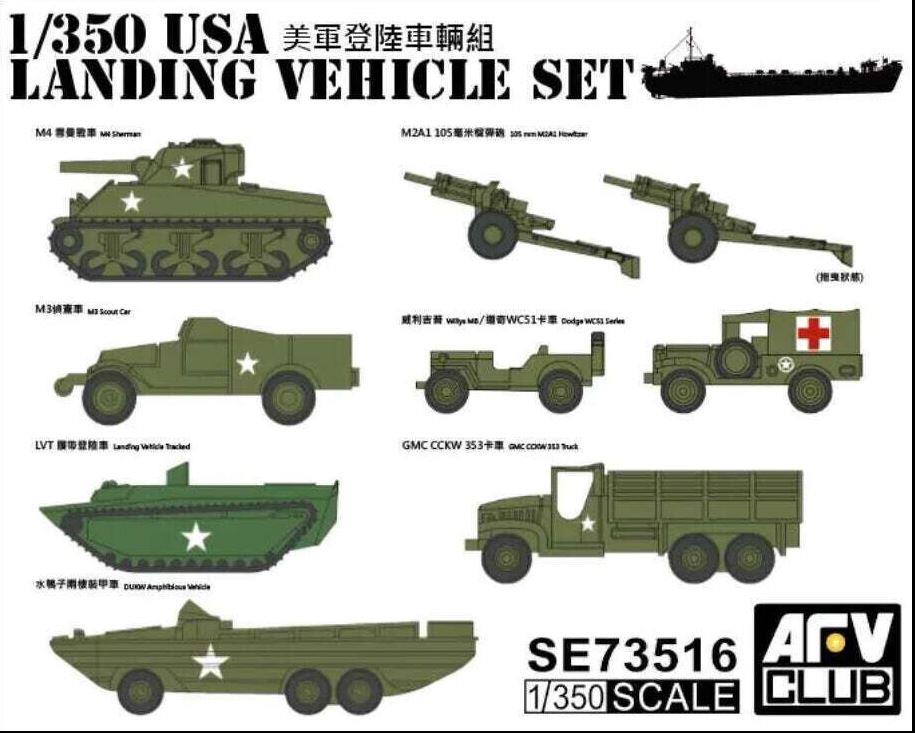 AFV Club 1/35 Scale US WWII Landing Vehicle Set SE73516