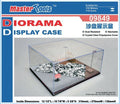 Trumpeter   Diorama Display Case 316x276x136mm Gravel Effect Base Stairs + Flagpole