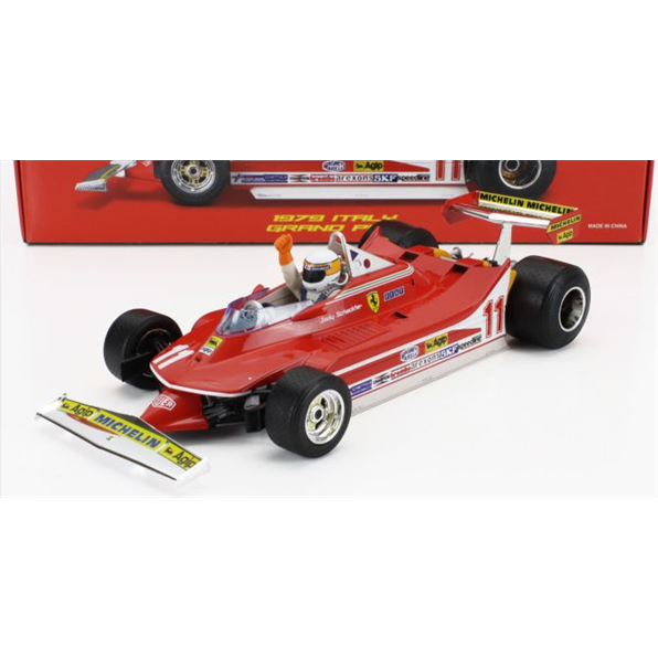 Burago 1:18 Scale Ferrari F1 312T4 #11 Winner GP Monza Jody Scheckter w/Figure 1979 World Champion