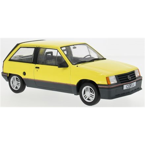 Model Car Group 1:18th Scale Opel Corsa A SR Yellow 1983 LHD