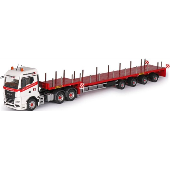 Conrad 1:50 Scale Faymonville Telemax 4-Axle Plateau Trailer