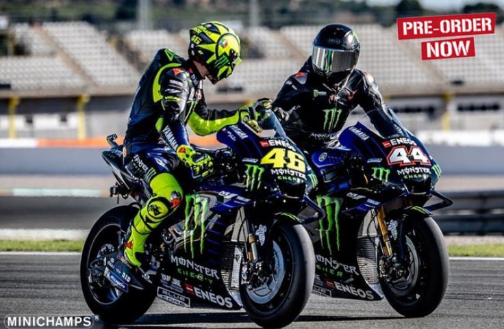 Minichamps 1:12 Scale Yamaha YZR-M1 2 Bikes & Riding Figures Valencia Test 2019