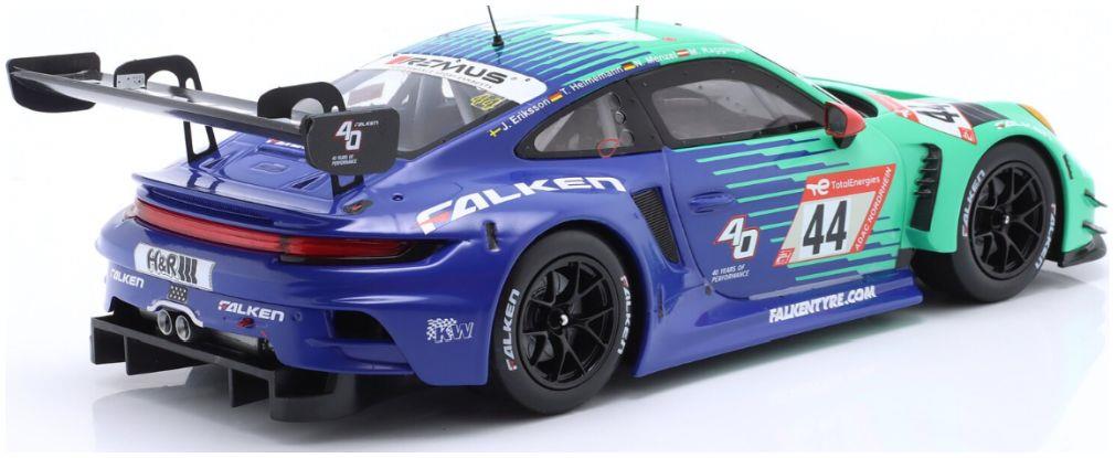 IXO 1:18 Scale Porsche 911 (992) GT3 R #44 24h Falken Nurburgring 2023 Eriksson/Heinemann/Menzel