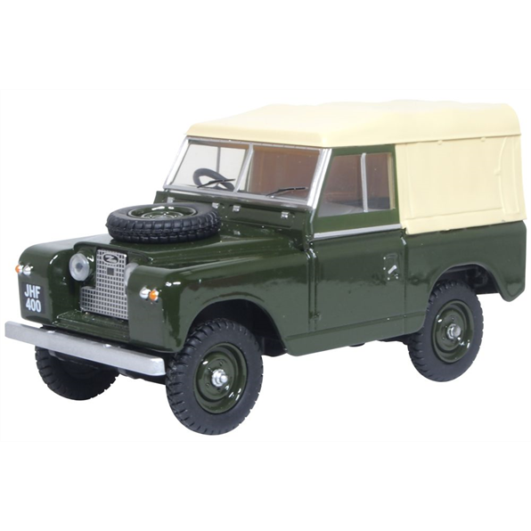 Oxford 1:43 Scale Land Rover Series II SWB Canvas Bronze Green