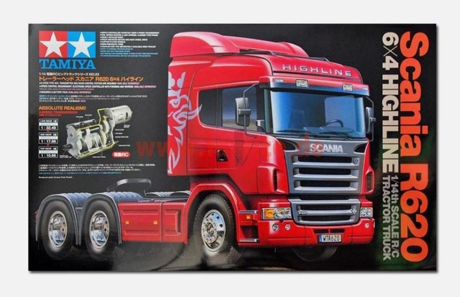 Tamiya RC 56323 1/14 Scania R620 6X4 Highline Tractor Truck Assembly Kit