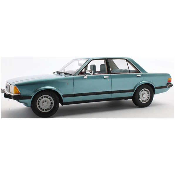 Cult Models 1:18 Scale Ford Granada 2.8 Ghia Saloon Blue Metallic 1978