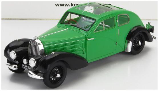 KESS 1:43rd Scale Bugatti 57C s/n.57335 Coupe Aerodynamique Green/Black Panoramic Roof 1938