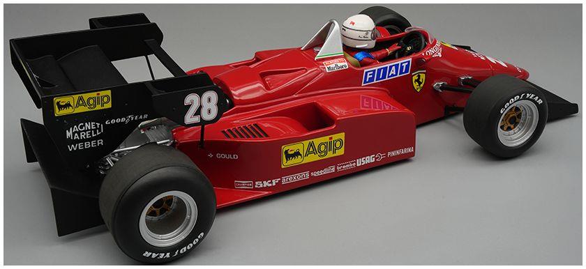 Tecnomodels 1:18 Scale Ferrari 126 C4-M2 1984 European GP #28 R. Arnoux w/Driver Figure