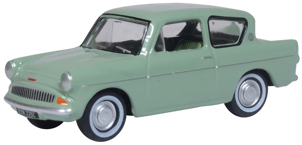 Oxford Diecast 1:76 Scale Ford Anglia Spruce Green