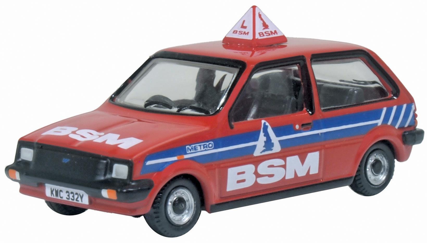 Oxford Diecast 1:76th Scale Austin Mini Metro British School of Motoring BSM