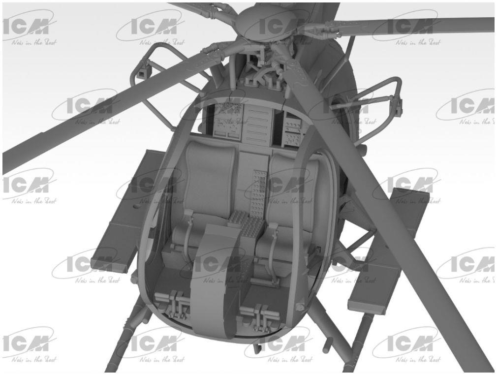ICM Plastic Kits 1:48th Scale MH-6J Little Bird U.S. Special Forces Helicopter