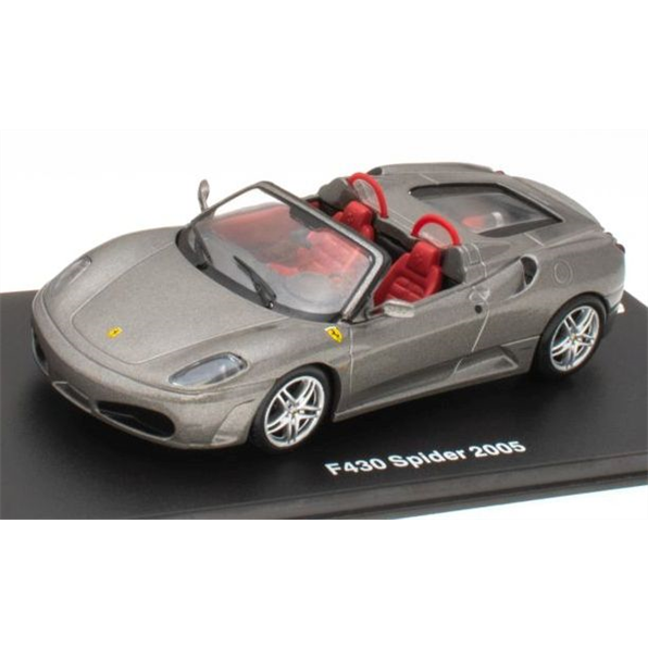 Atlas Editions 1:43 Scale Ferrari F430 Spider 2005 - Silver Ferrari Collection - cases