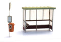 Artitec H0 Scale Bus shelter 1970s/80s and later 1:87 Resin Kit,  Unpainted