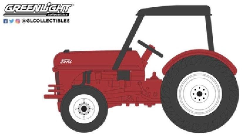 Greenlight 1:64 Scale Ford 8N Tractor Red w/Black Canopy 1946