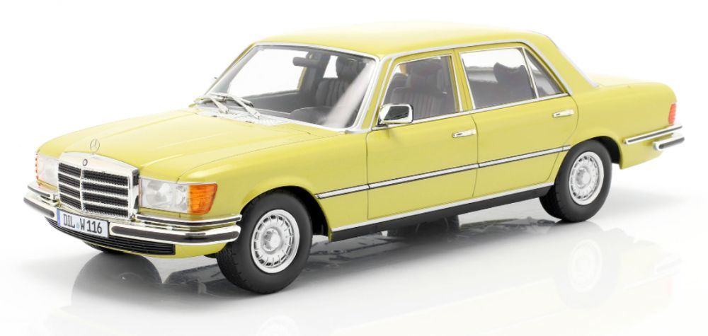 Iscale 1:18 Scale Mercedes Benz 450 SEL 6.9 Mimosen Yellow (W116) Baujahr 1975-1980