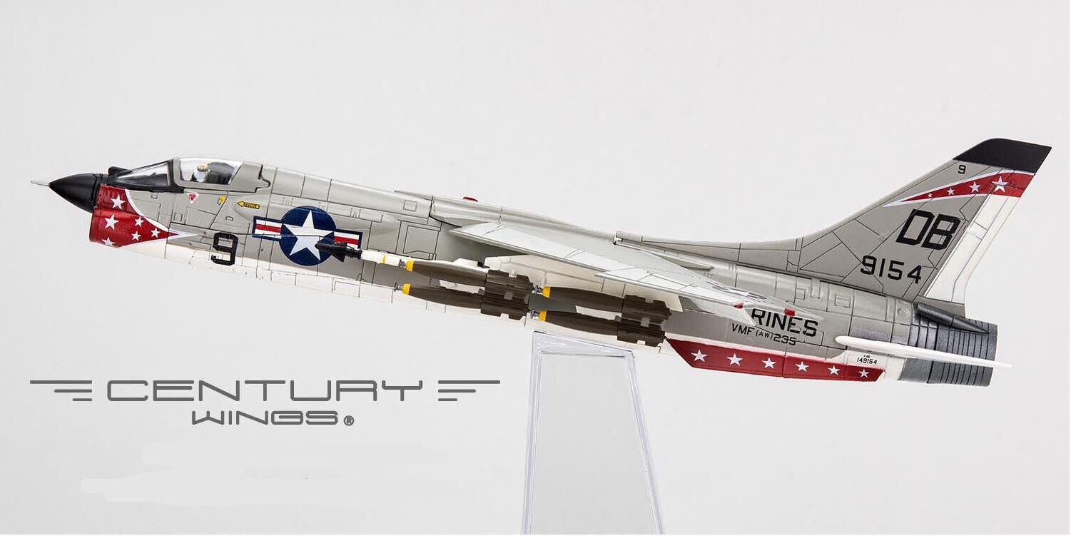 Century Wings CW001645 1/72 Scale F-8E Crusader USMC VMFAW-235 Death Angels Flaps down version
