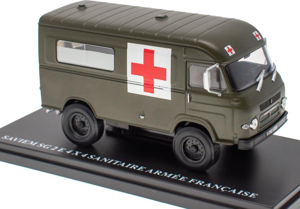 Atlas Editions 1:43 Scale Renault Saviem Sg 2 E 4 X 4 Sanitaire Arme Franca - Renault Commercial-Blister