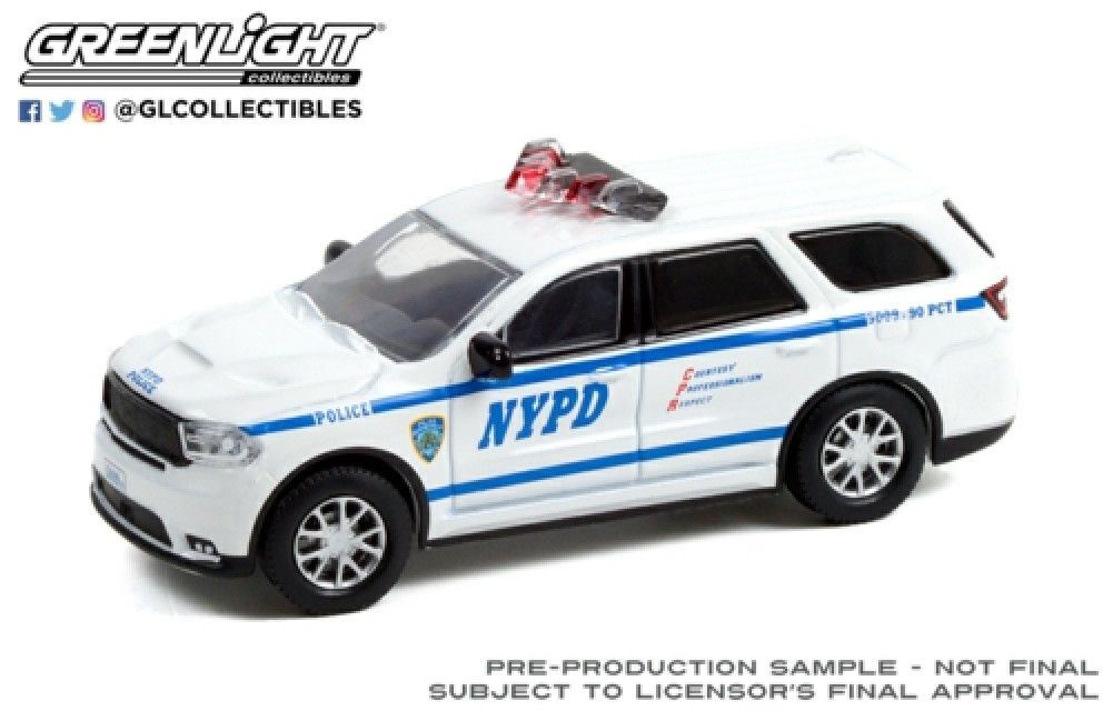 Greenlight 1:64 Scale Dodge Durango New York City Police Dept NYPD 2019