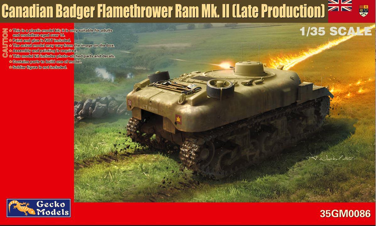 Gecko 35GM0086 1/35 Scale CANADIAN BADGER FLAMETHROWER RAM MK II LATE PROD