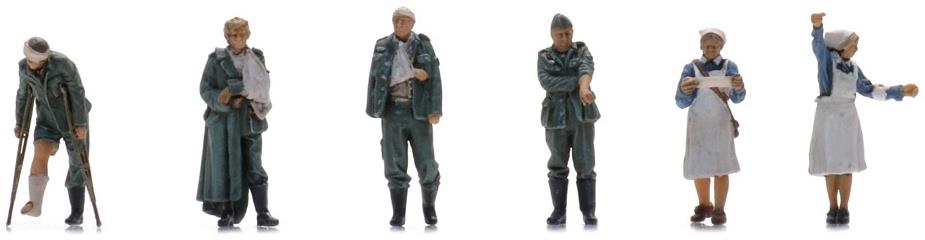 Artitec 1:87 Scale Wounded Soldiers + Nurse (WM) Ready