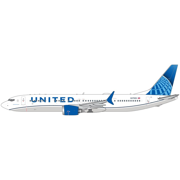 Gemini Jets 1:400 Scale Boeing B737 MAX 9 United Airlines N37555
