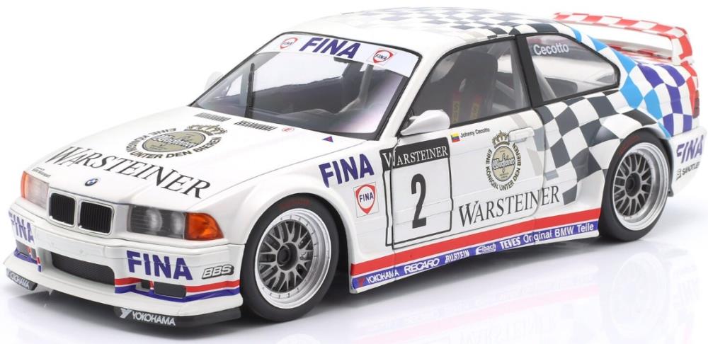 IXO 1:18th Scale BMW M3 E36 GTR #2 ADAC GT Cup Champion 1993 Johnny Cecotto