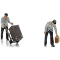 Artitec 1:160 Scale Porters w/Luggage (2x) (NS) Ready-Made Figures
