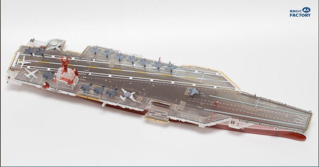 Magic Factory 6502 1/700 Scale USS Gerald R. Ford CVN-78 Clear Painted with extra aircraft and pre painted deck.