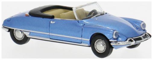 Brekina  1:87th Scale Citroen DS 19 Cabriolet Blue 1963