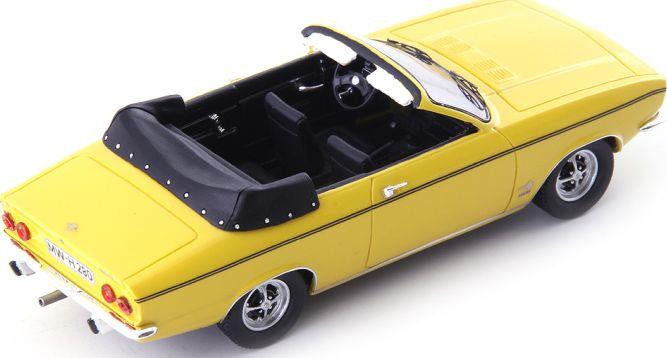 Autocult 1:43 Scale Opel Manta A Cabriolet Karmann Yellow