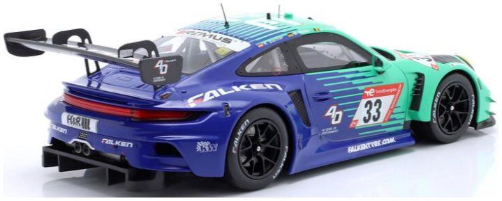 IXO 1:18 Scale Porsche 911 (992) GT3 R 24h Nurburgring #33 2023 Falken Bachler/Muller/Picariello