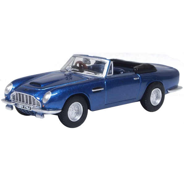 Oxford 1:76 Scale Aston Martin DB6 MkII Volante Seychelles Blue (King Charles III)