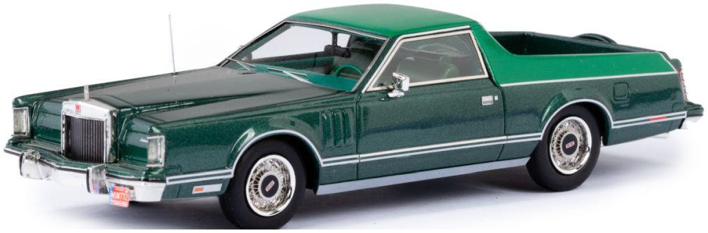 Esval 1:43 Scale Lincoln Continental Mark V Coloma Pickup by Caribou Motor Co.Two-Tone Green 1977