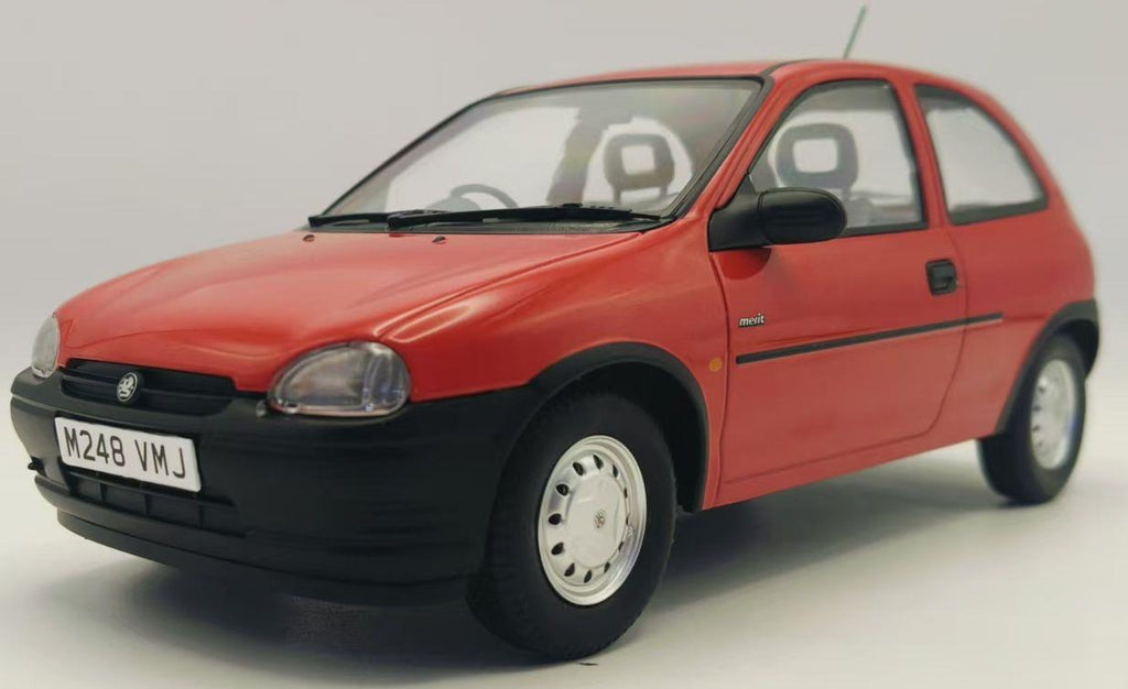 Model Car Group 1:18th Scale Vauxhall Corsa Merit Red RHD UK Exclusive