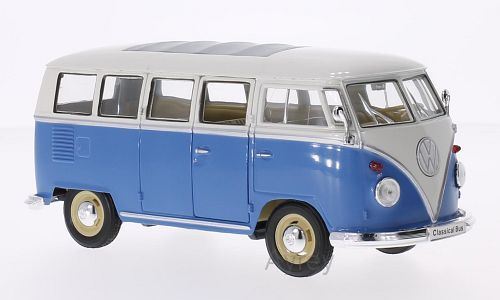 Welly 1:24 Scale VW T1 Bus 1962 - Blue/White (1:24)