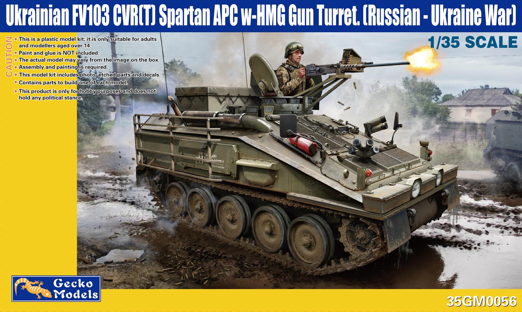 Gecko MODELS 35GM0056 1/35 Scale Ukrainian FV103 CVRT Spartan APC w HMG Turret