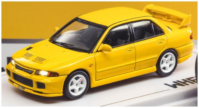 Whelart  1:64th Scale Mitsubishi EVO 3 Yellow - Light-Up!