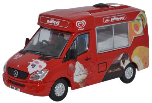 Oxford Diecast 1:76 Scale MB Whitby Mondial Ice Cream Van - Walls