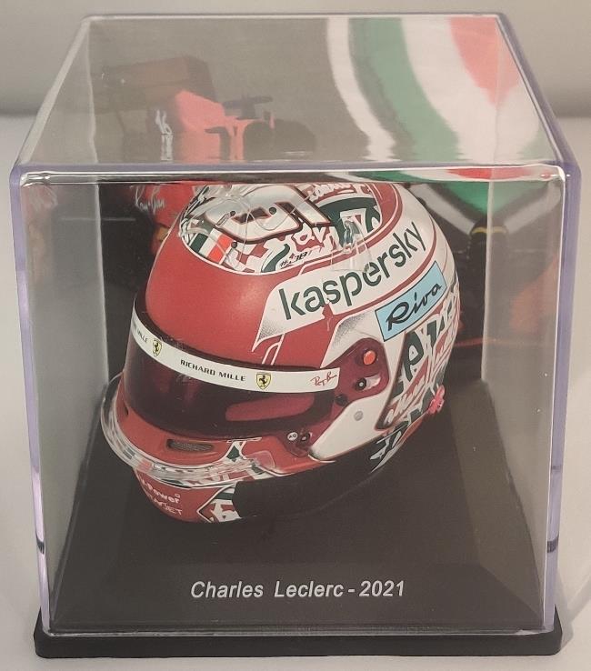 Atlas Editions 1:5th Scale Charles Leclerc - 2021 - Gran Premio dell' Ferrari F1 Helmet Collection