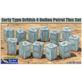 Gecko 1:16th Scale Petrol Tins 4 Gallon Early Type British (x12)
