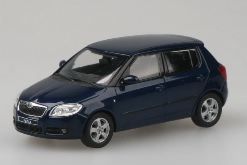 Abrex 1:43 Scale Skoda Fabia II (2006) Storm Blue Metallic