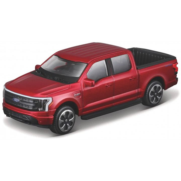Burago 1:43 Scale Ford F-150 Lightning 2022 Red Metallic