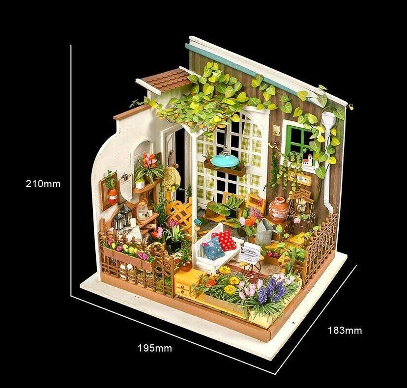 Rolife 3D Dollhouse Building Kit & LED Miller’s Garden DG108