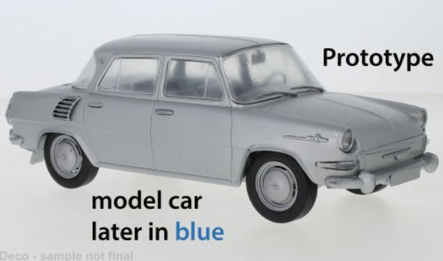 Model Car Group MCG 1:18 Scale Skoda 1000 MB Blue 1964