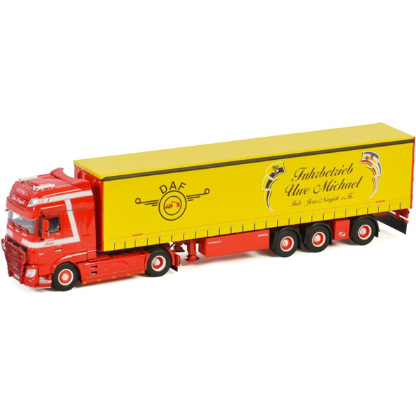 WSi 1:50 Scale DAF XF Super Space Cab MY2017 4X2 Curtain Trailer 'Michael Fuhrbetrieb'