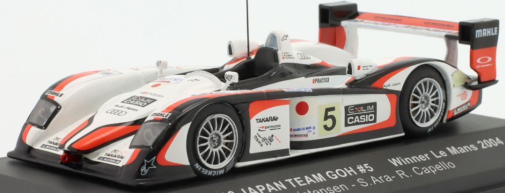 IXO 1:43 Scale Audi R8 #5 Winner 24h Le Mans 2004 Kristensen/Ara/Capello
