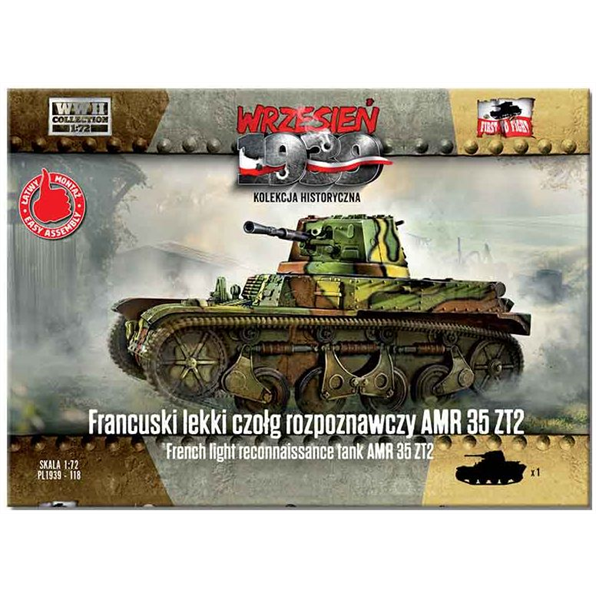 First to fight kits 1:72 Scale French Light Reconnaissance Tank AMR 35 ZT2