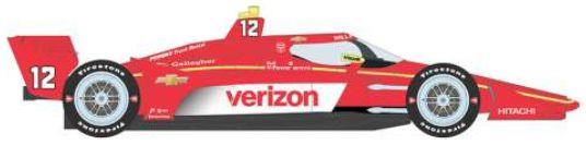 IXO 1:64th Scale NTT Indycar #12 Will Power Team Penske 'Verizon' Road Course Red/White 2025