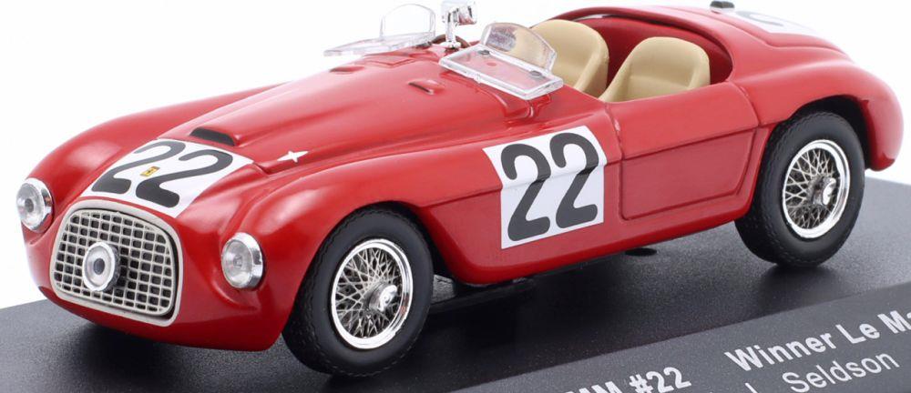 IXO 1:43 Scale Ferrari 166MM #22 Winner 24h Le Mans 1949 Chinetti/Seldson